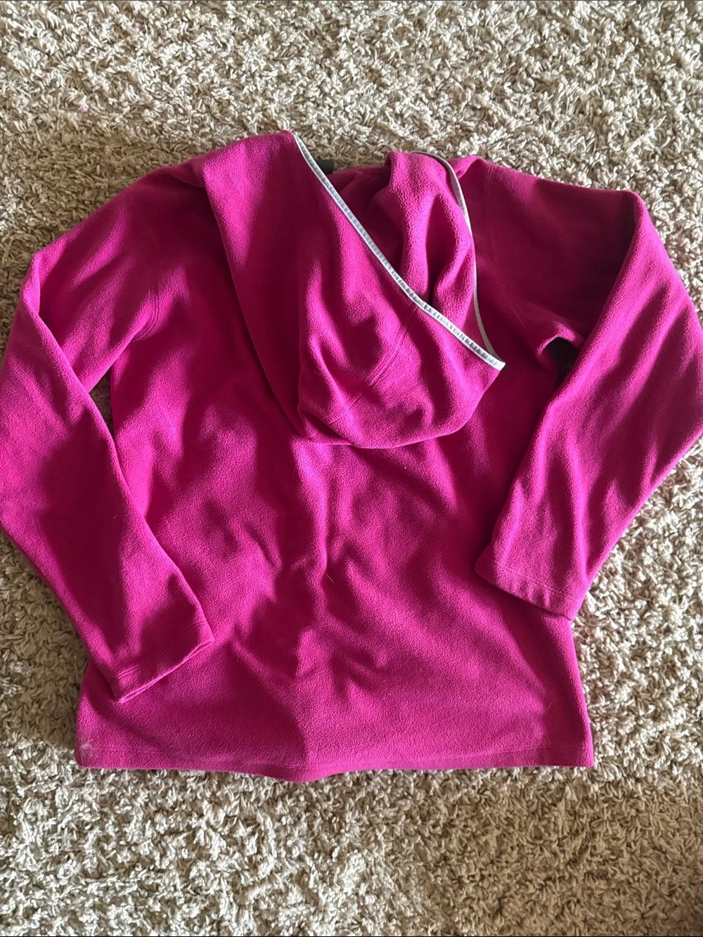 Eddie Bauer Hot Pink Hooded Fleece Jacket